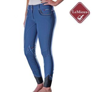 LeMieux Bascule Breeches NWT | 28 | Blue/Dk. Grey